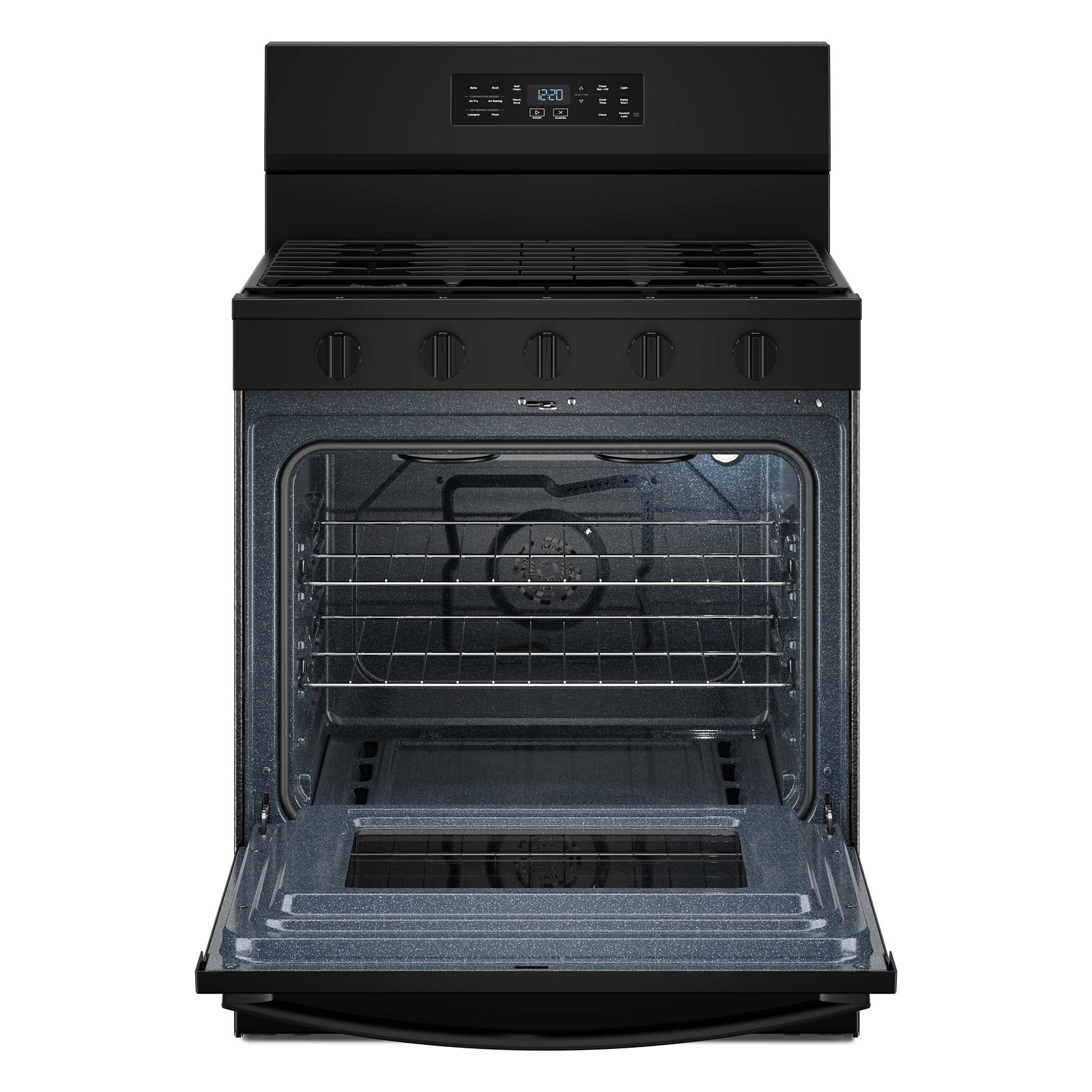 Whirlpool Black Freestanding Gas Single Oven Convection Range (5.0 Cu. Ft.) - WFGS5730SB