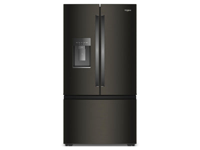 Whirlpool 36" 23.4 Cu. Ft. Black Stainless Steel Counter-Depth 3-Door French Door Refrigerator – WRFC7036RV
