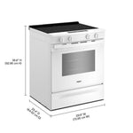 Whirlpool White Slide-In Smart Electric Range (5.3 Cu. Ft.) - YWSES3330TW