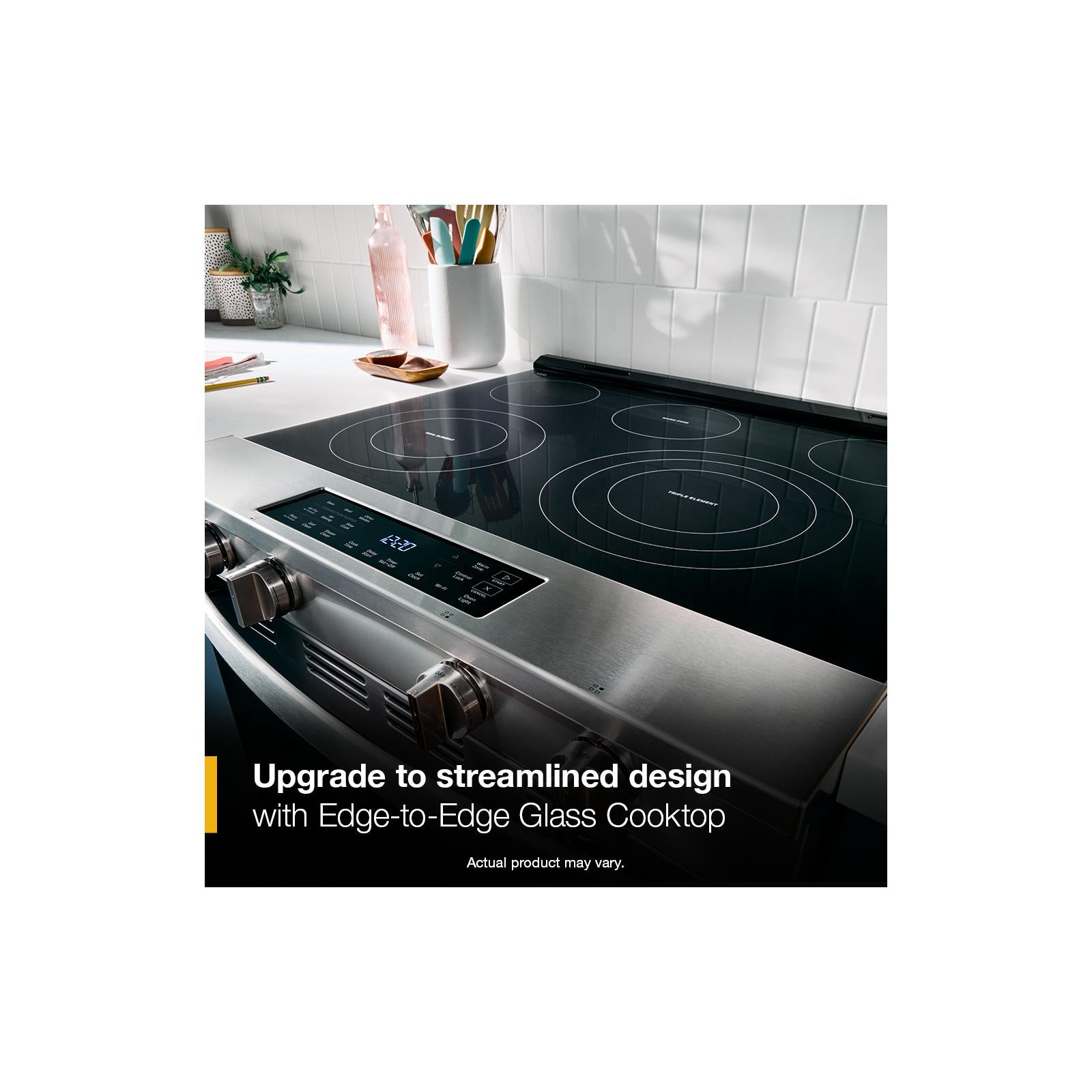 Whirlpool White Slide-In Smart Electric Range (5.3 Cu. Ft.) - YWSES3330TW--