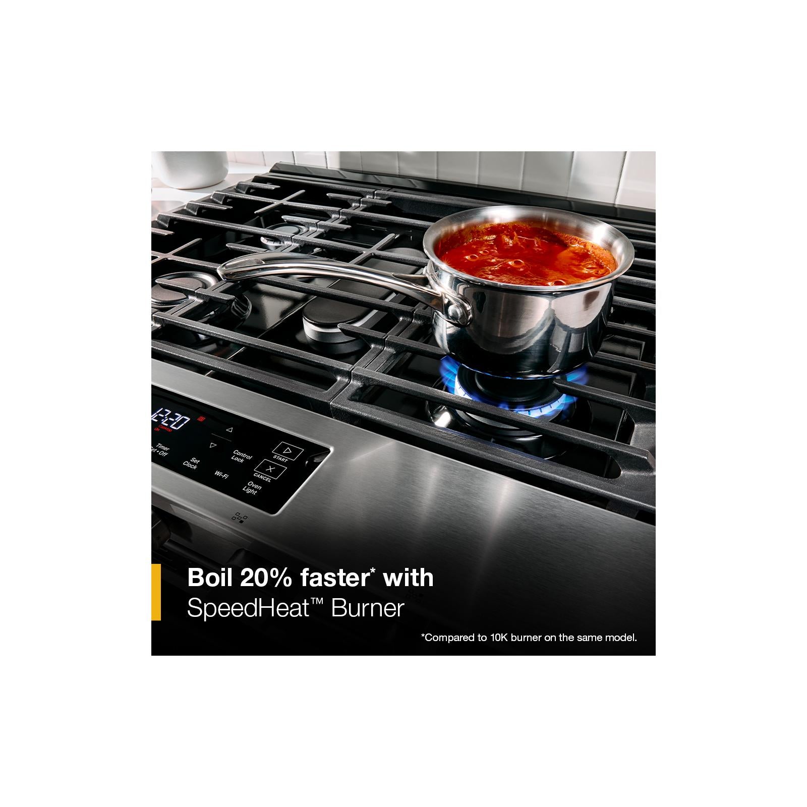 Whirlpool Stainless Steel Slide-In Smart Gas Range (5.0 Cu. Ft.) - WSGS3330TS--