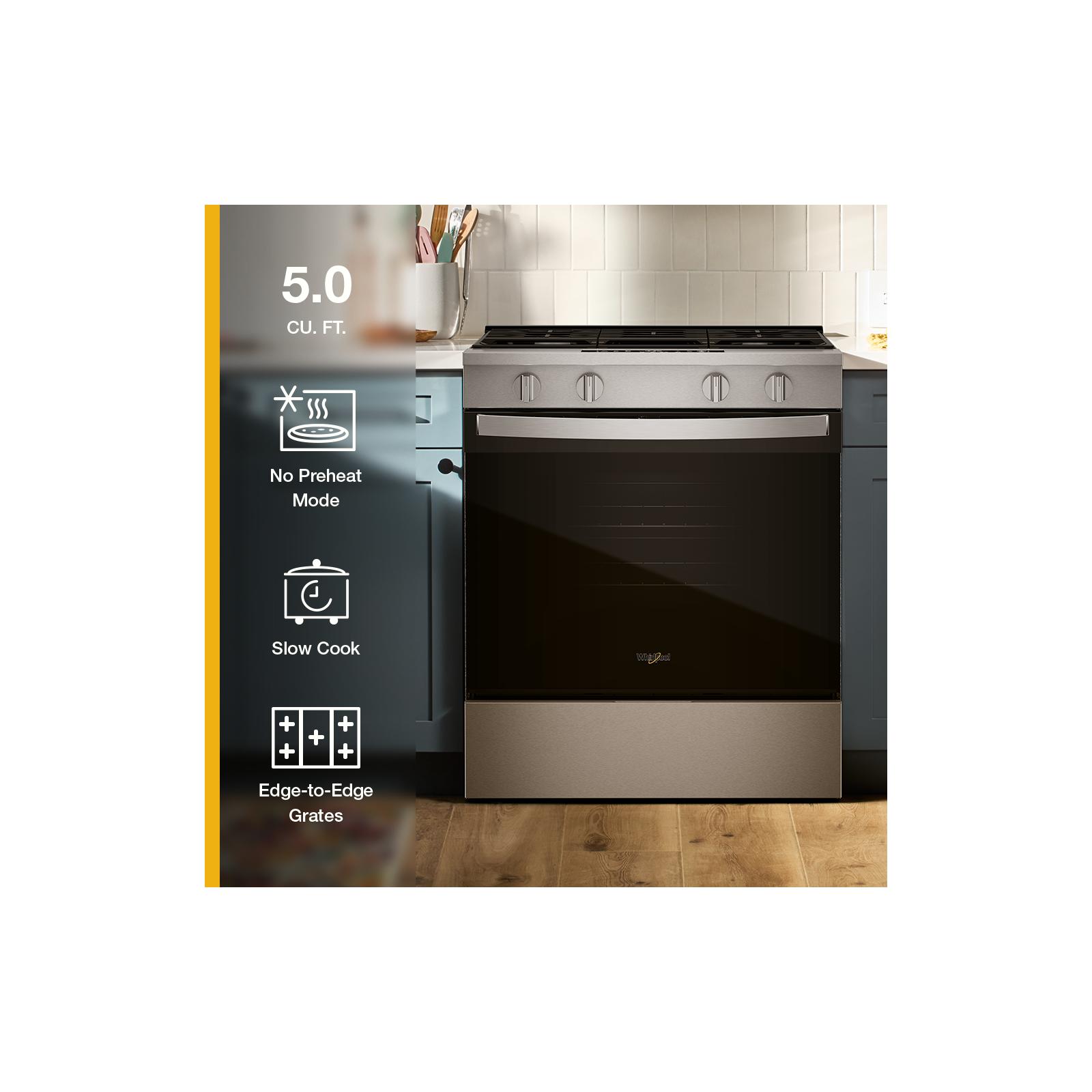 Whirlpool Stainless Steel Slide-In Smart Gas Range (5.0 Cu. Ft.) - WSGS3330TS--