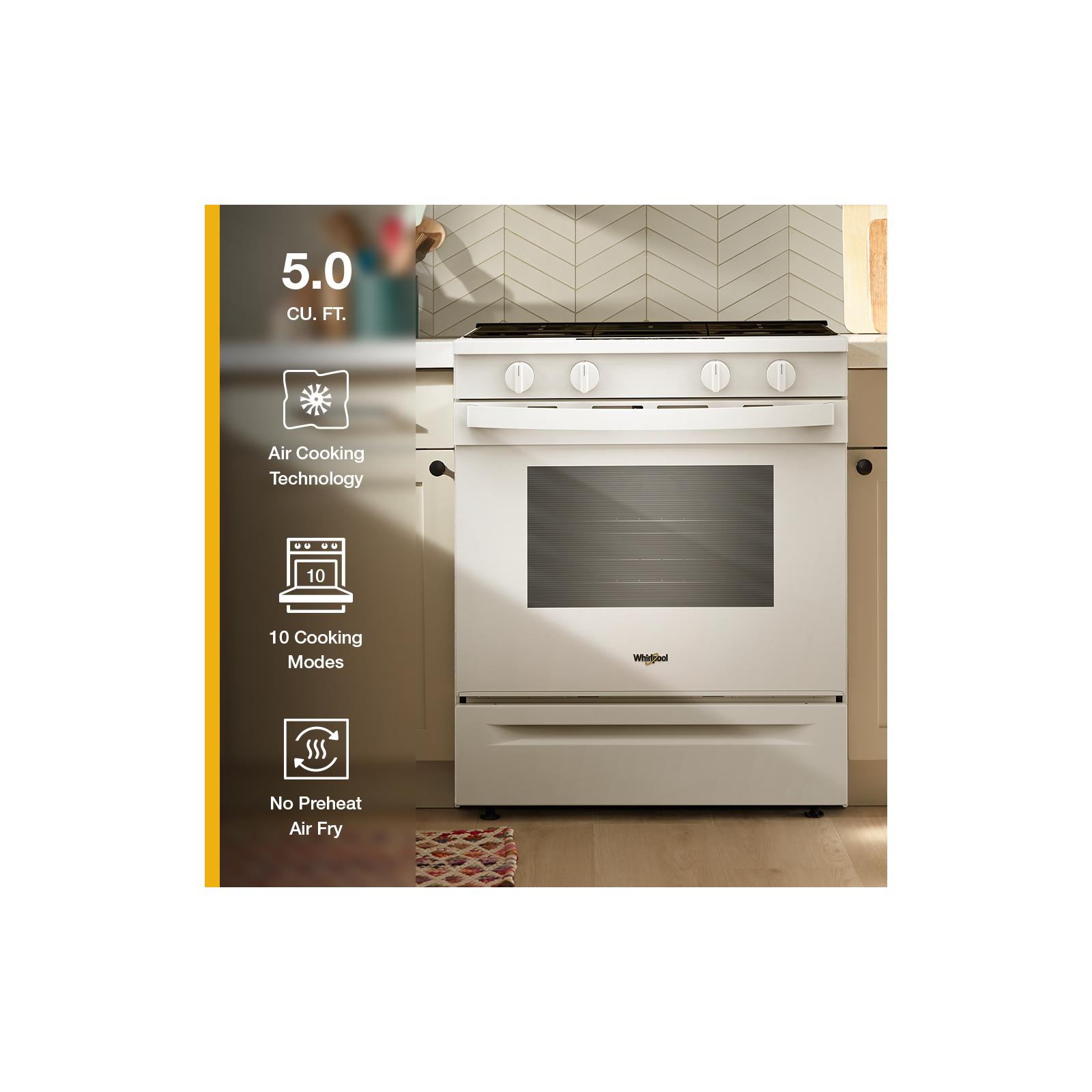 Whirlpool White Slide-In Smart Gas Convection Range (5.0 Cu. Ft.) - WSGS4530TW--