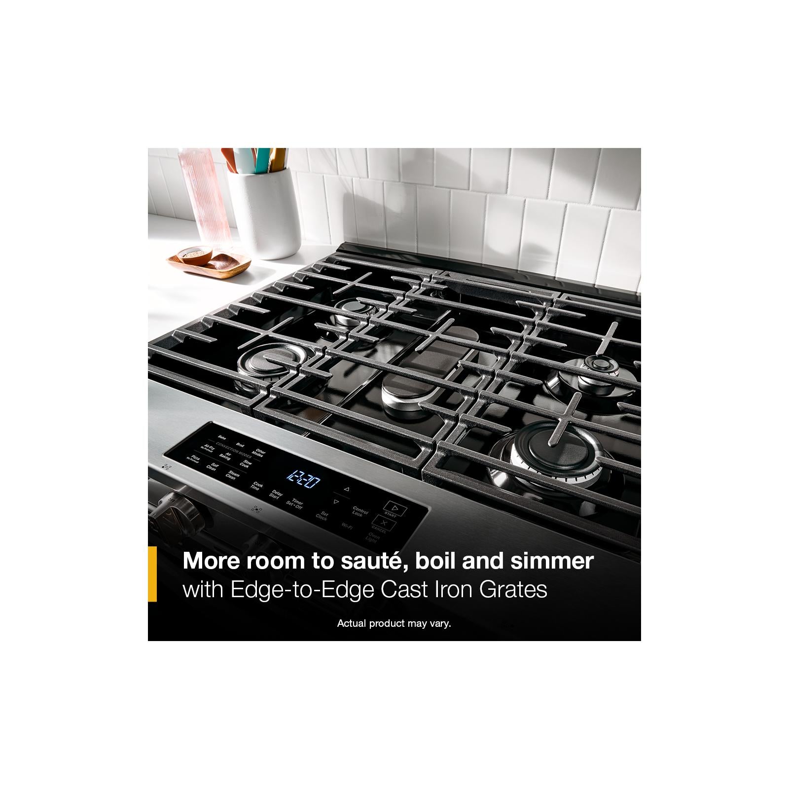 Whirlpool Fingerprint Resistant Stainless Steel Slide-In Smart Gas Convection Range (5.0 Cu. Ft.) - WSGS4530TZ--