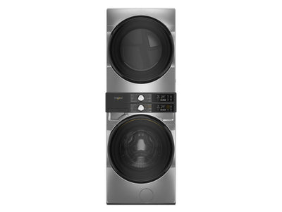 Whirlpool Radiant Silver Front Load Laundry Tower with FreshFlowTM Vent System and UV Clean Technology (5.2 cu. ft. Washer & 7.4 cu. ft. Gas Dryer) - WGF5727TR