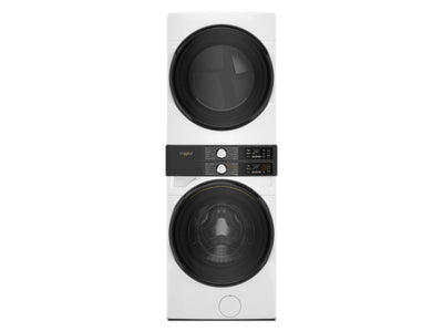 Whirlpool White Front Load Laundry Tower with FreshFlowTM Vent System and UV Clean Technology (5.2 cu. ft. Washer & 7.4 cu. ft. Electric Dryer) - YWEF5727TW