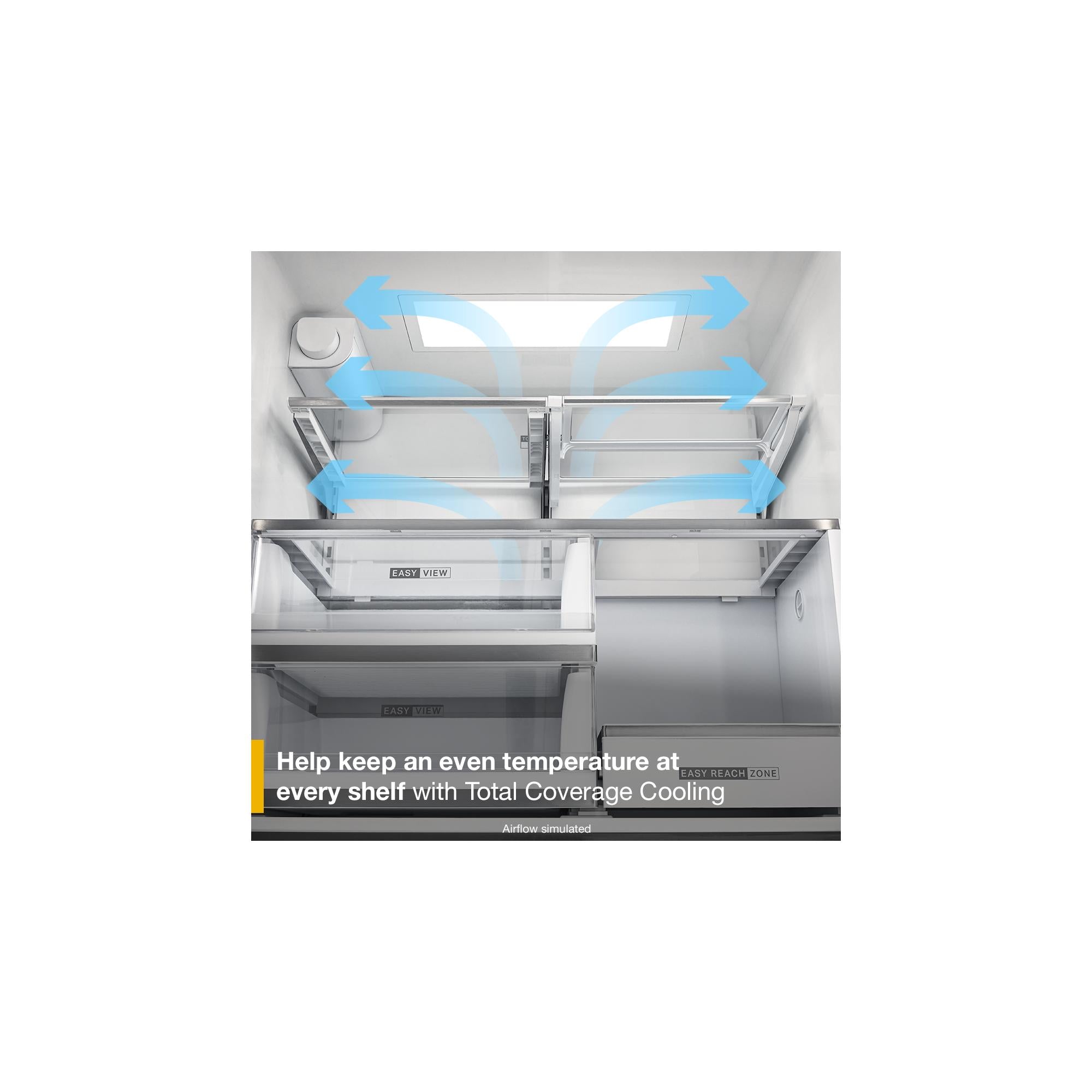 Whirlpool 36" 22.0 Cu. Ft. Fingerprint-Resistant Stainless Steel Counter-Depth 4-Door French Door Refrigerator – WRMC7036RZ--