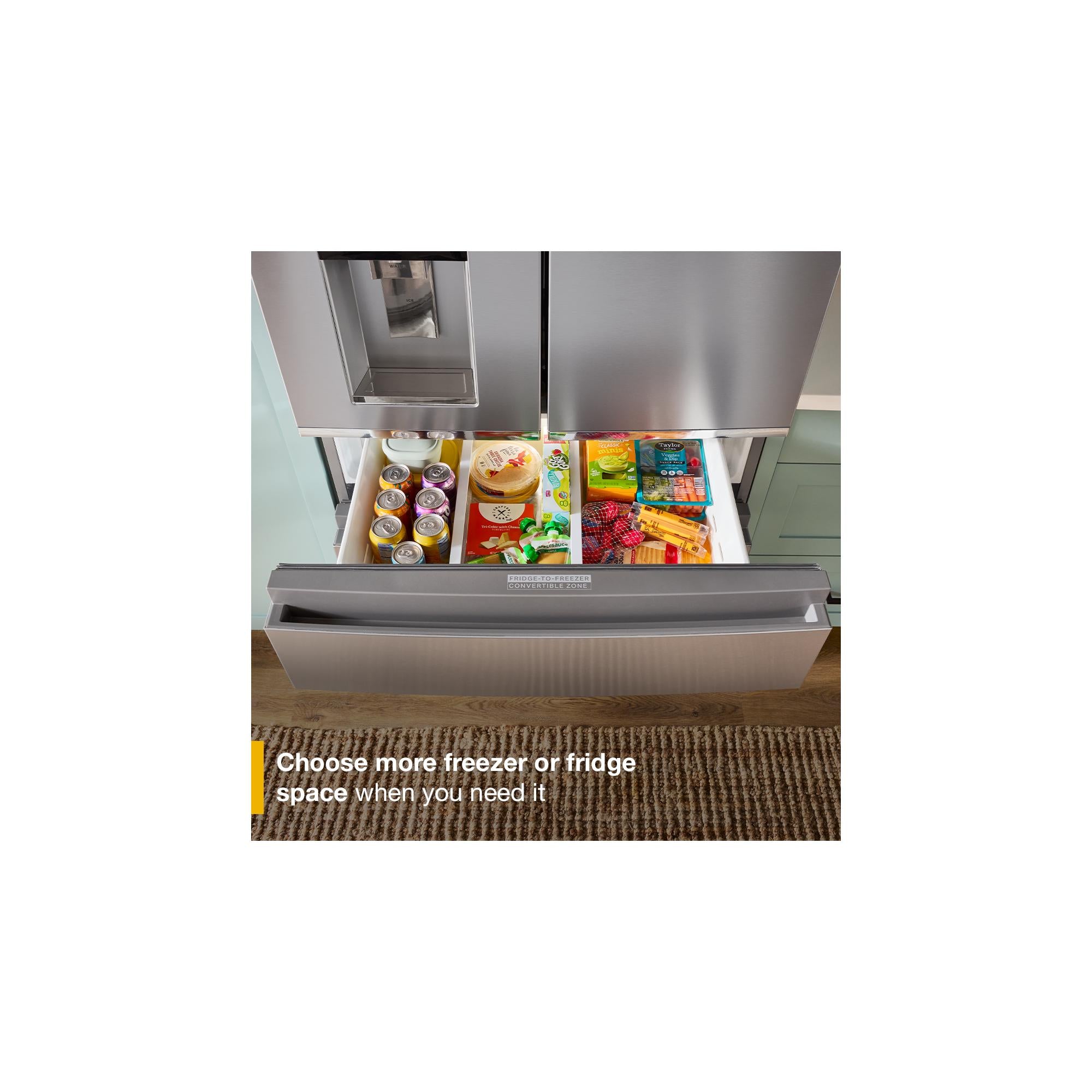 Whirlpool 36" 22.0 Cu. Ft. Fingerprint-Resistant Stainless Steel Counter-Depth 4-Door French Door Refrigerator – WRMC7036RZ--