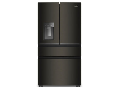 Whirlpool 36" 22.0 Cu. Ft. Black Stainless Steel Counter-Depth 4-Door French Door Refrigerator – WRMC7036RV