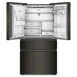Whirlpool 36" 22.0 Cu. Ft. Black Stainless Steel Counter-Depth 4-Door French Door Refrigerator – WRMC7036RV