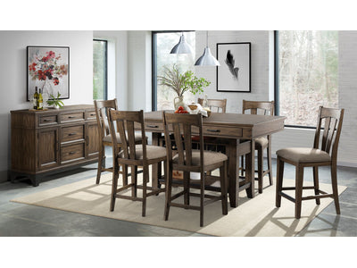 Whiskey Rivers 7-Piece Counter Height Set - Greyish Brown