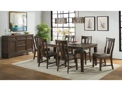 Whiskey Rivers 7-Piece Dining Set - Greyish Brown