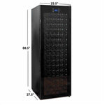 Wine Enthusiast Black Classic Wine Cellar (166 Bottle) - 269016603--