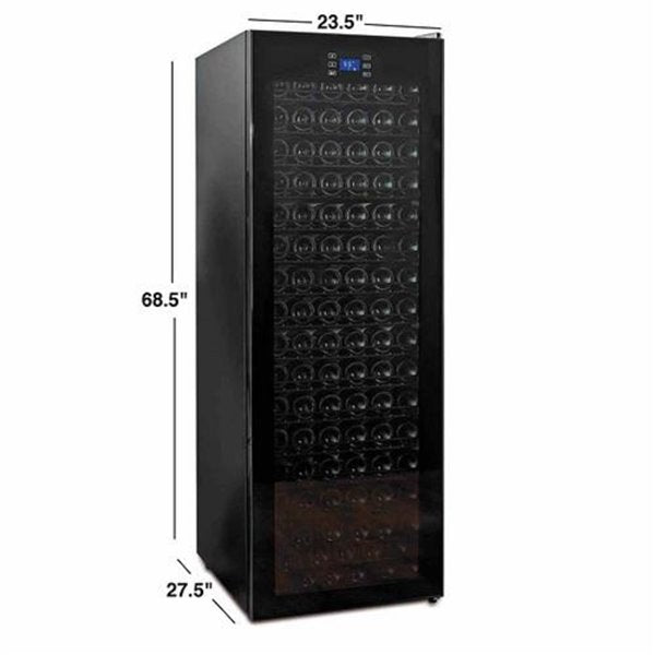 Wine Enthusiast Black Classic Wine Cellar (166 Bottle) - 269016603--