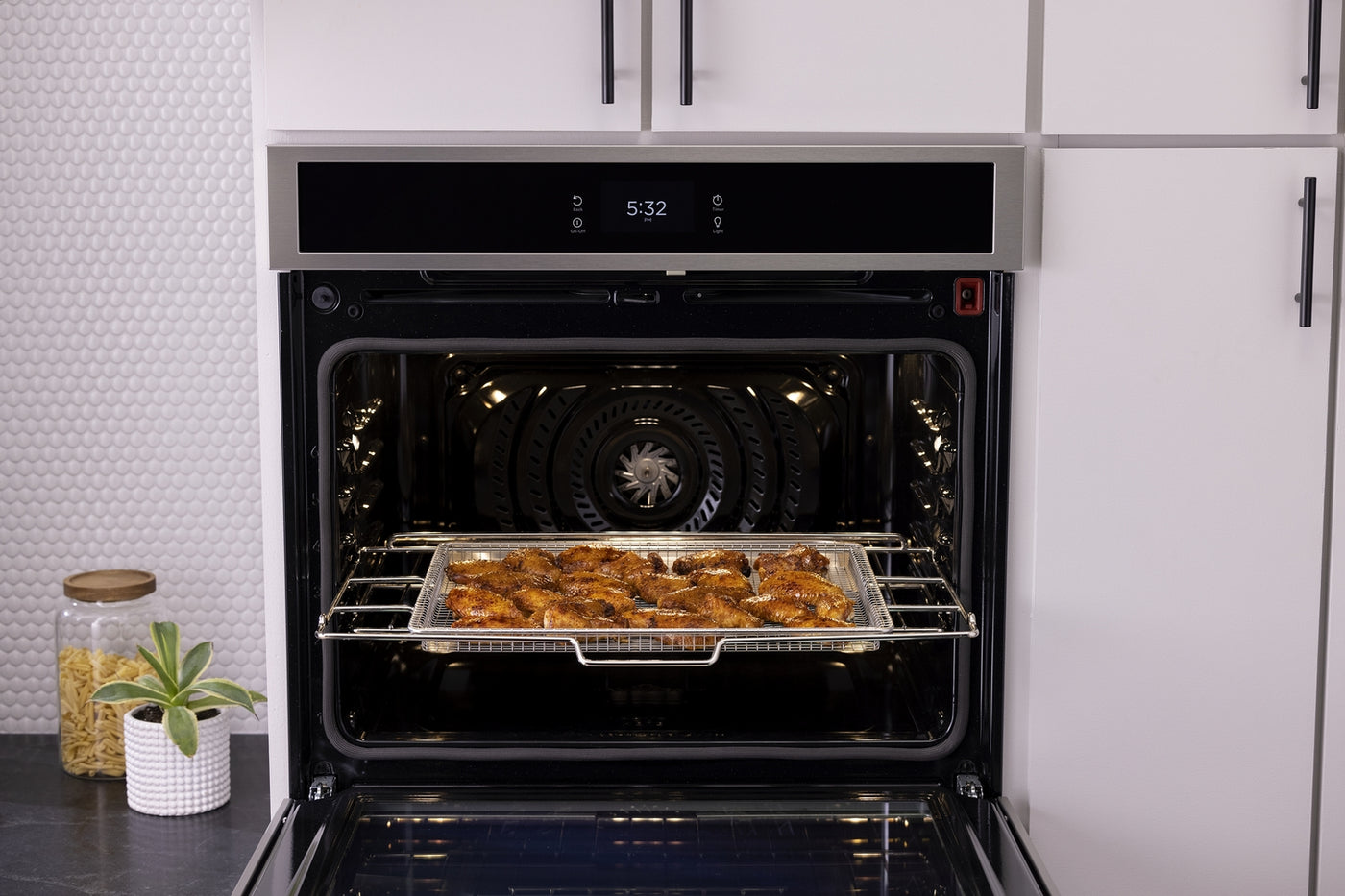Frigidaire Gallery Smudge-Proof Black Stainless Steel 30" Single Wall Oven with Total Convection (5.3 Cu. Ft) - GCWS3067AD