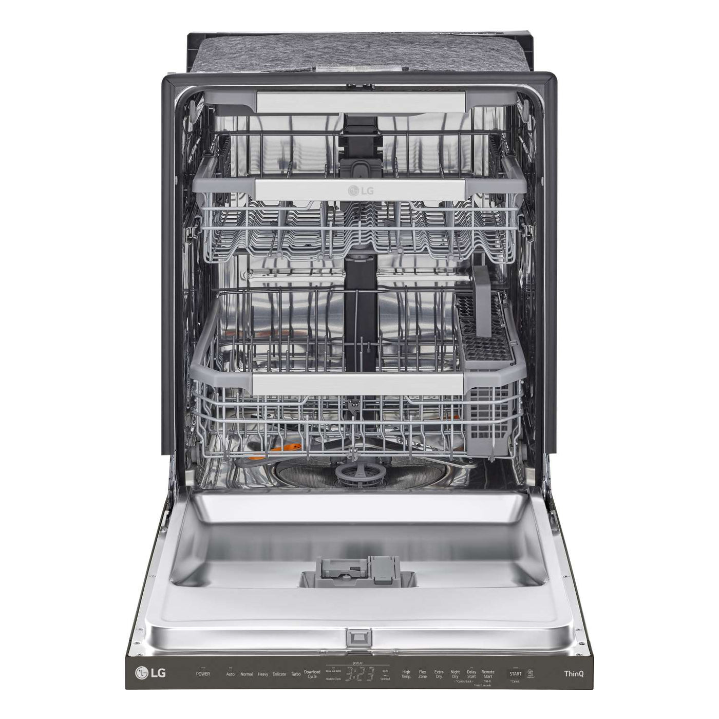 LG Black Stainless Steel Smart Top Control Dishwasher with QuadWash™ and Dynamic Dry™ - LDPM6762D