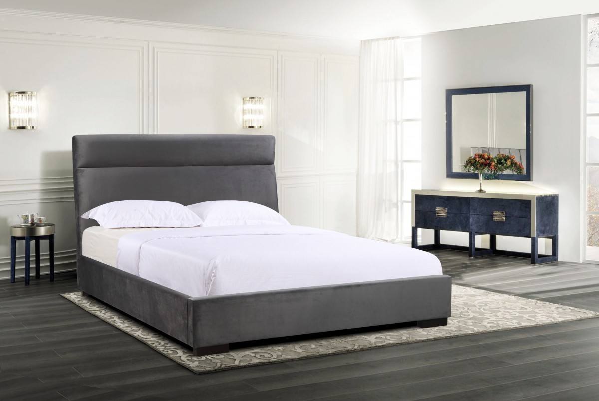 Monica 3-Piece King Bed - Grey
