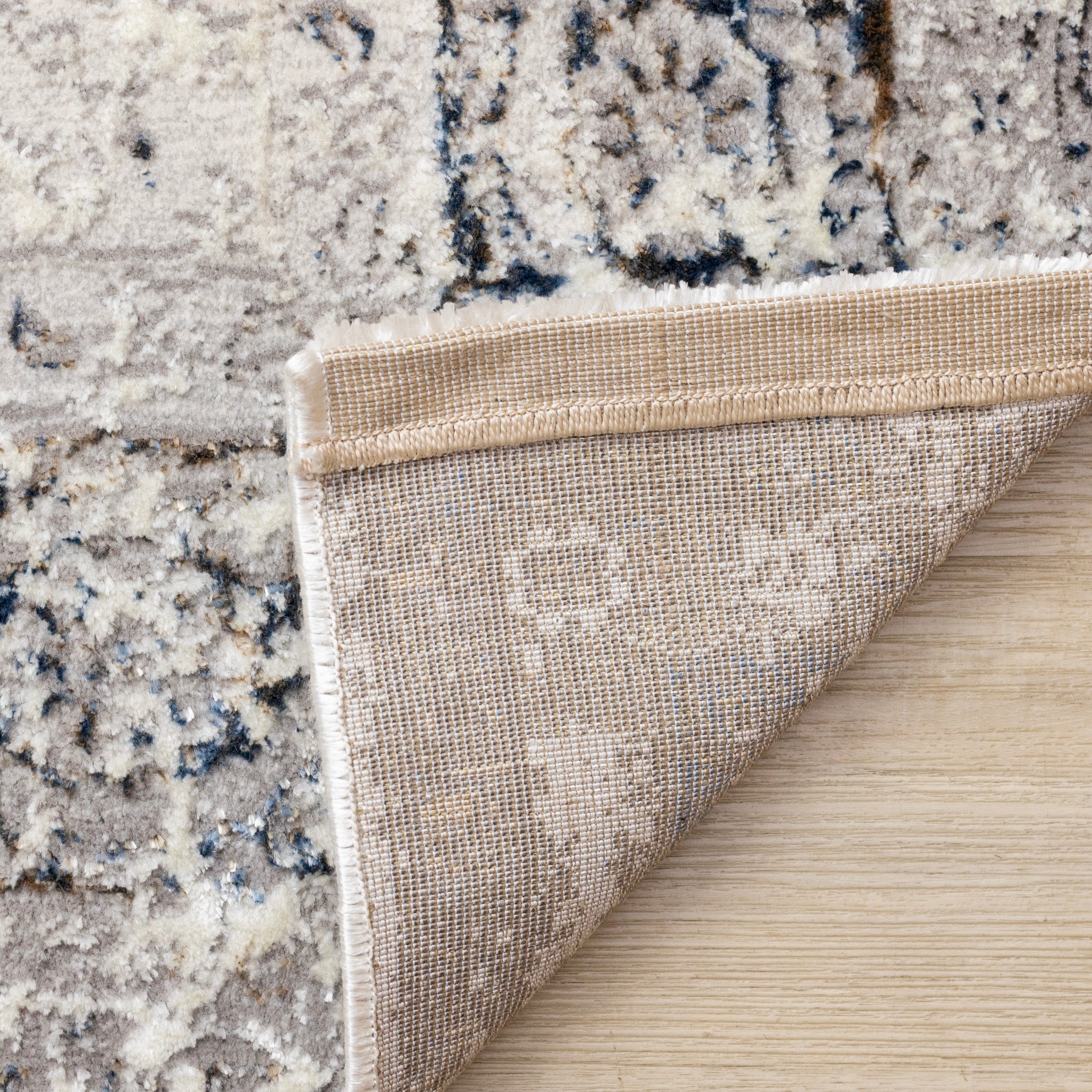 Chateau Charm 6'7" x 9'6" Elegant Classic Area Rug - Grey, Beige