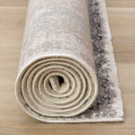 Chateau Charm 6'7" x 9'6" Elegant Classic Area Rug - Grey, Beige