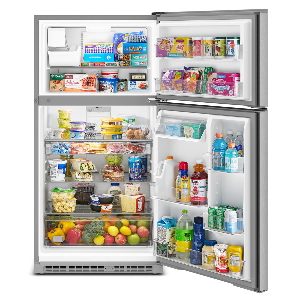 Maytag 33" 21.0 Cu. Ft. Fingerprint-Resistant Stainless Steel Top Freezer Refrigerator – MRTX7621TZ
