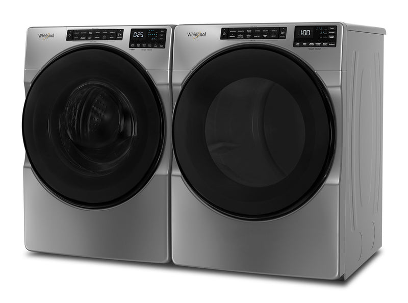 Whirlpool Chrome Shadow FrontLoad Washer (5.8 cu. ft.) & Gas Dryer (7.