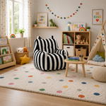 Parker - Kids White & Black All Foam Chair