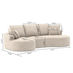 Ibiza All Foam Sectional - Beige
