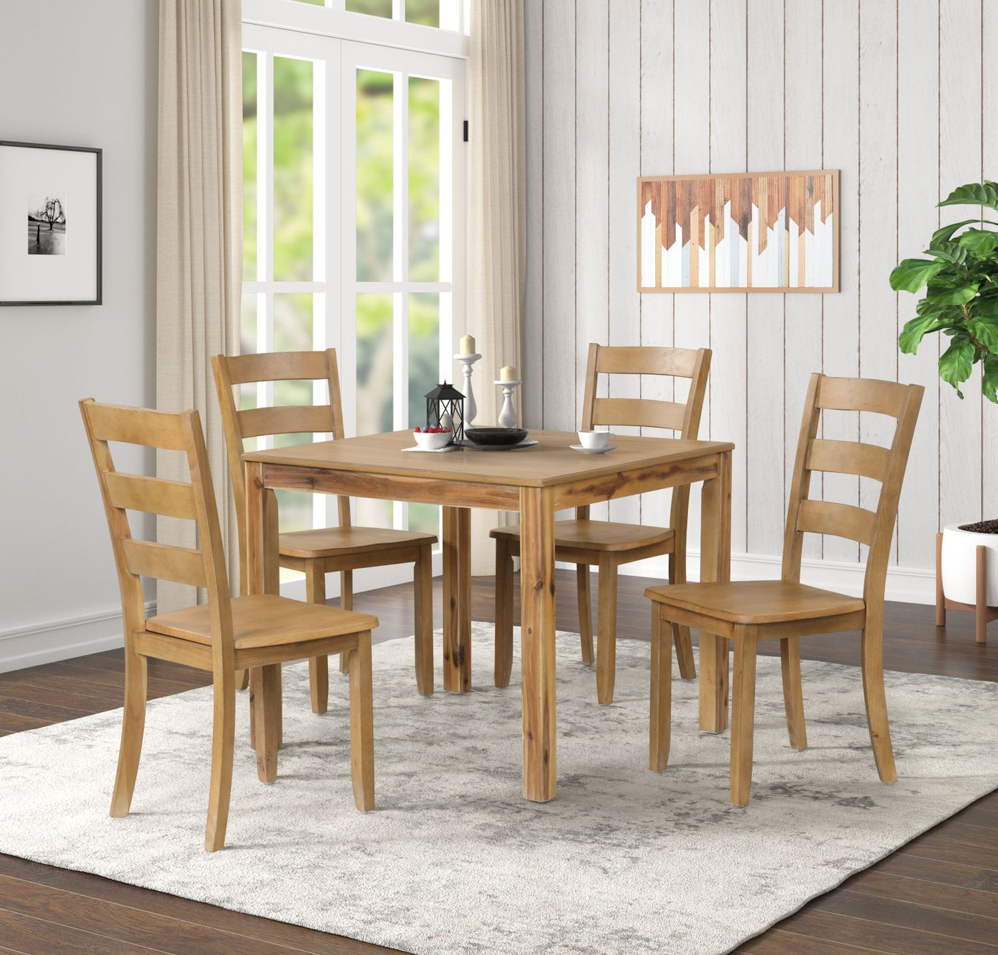 Thierry 5-Piece Dining Set - Brown