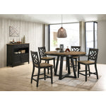 Addie Lattice-Back Counter Height Stool - Brown