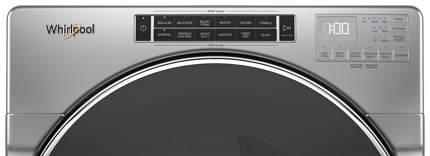 Whirlpool Chrome Shadow Front-Load Washer (5.8 cu. ft.) & Gas Dryer (7.4 cu. ft.) - WFW8620HC/WGD8620HC