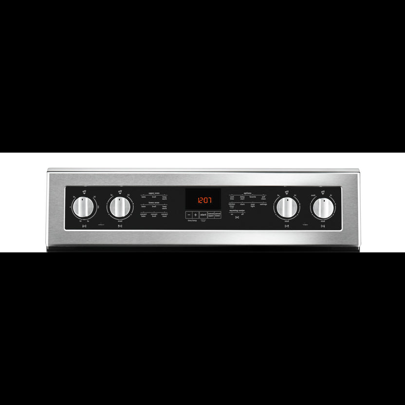 Maytag Stainless Steel Freestanding Electric Double Oven Range (6.7 Cu. Ft.) YMET8800FZ Leon's