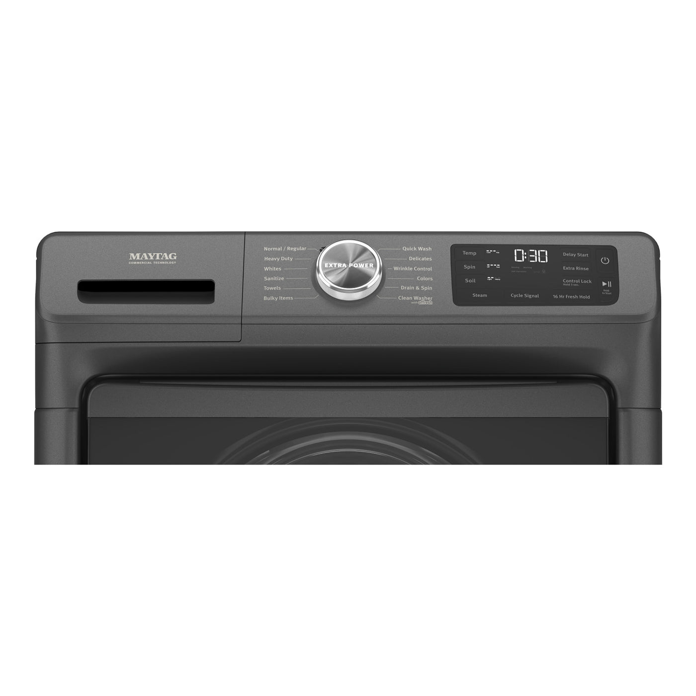 Maytag Volcano Black Front-Load Washer (5.5 cu. ft.) & Electric Dryer (7.3 cu. ft.) - MHW6630MBK/YMED5630MBK