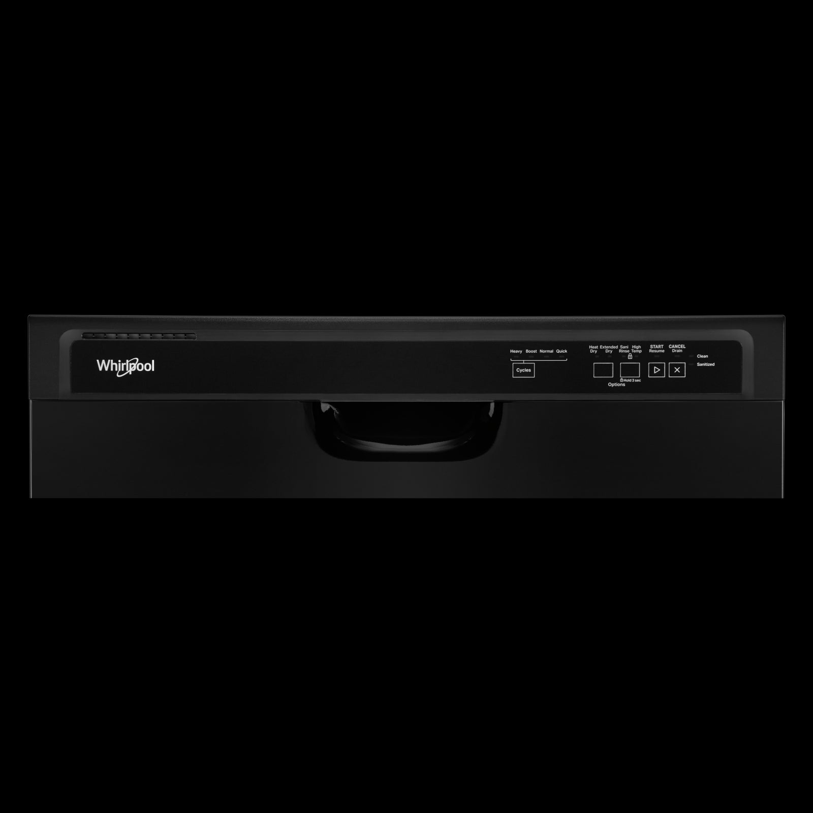 Whirlpool 24" Black Dishwasher with Boost Cycle (57 dBA) - WDF341PAPB