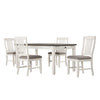 Vespera 5-Piece Dining Set - Brownish Grey, White