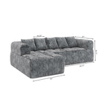 Maya All Foam Sectional - Grey