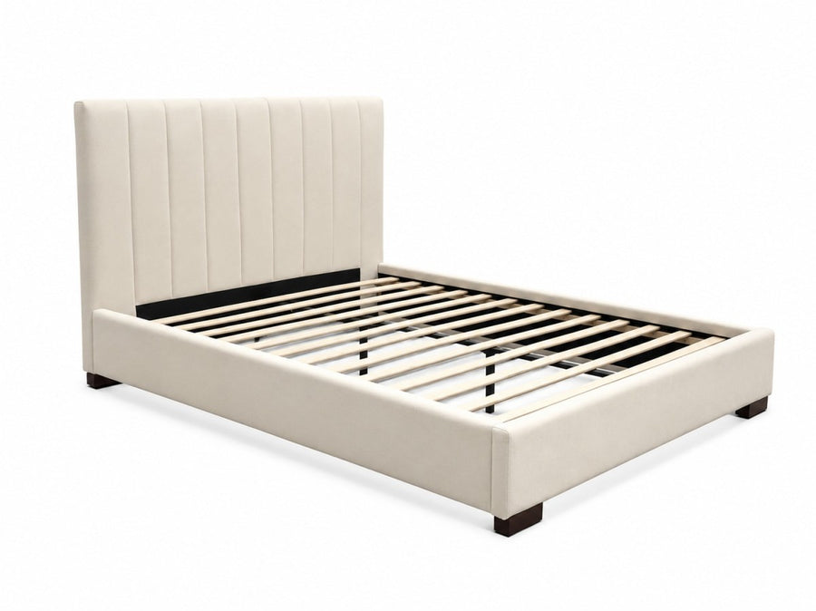 Ollie 3-Piece Queen Upholstered Bed - Beige