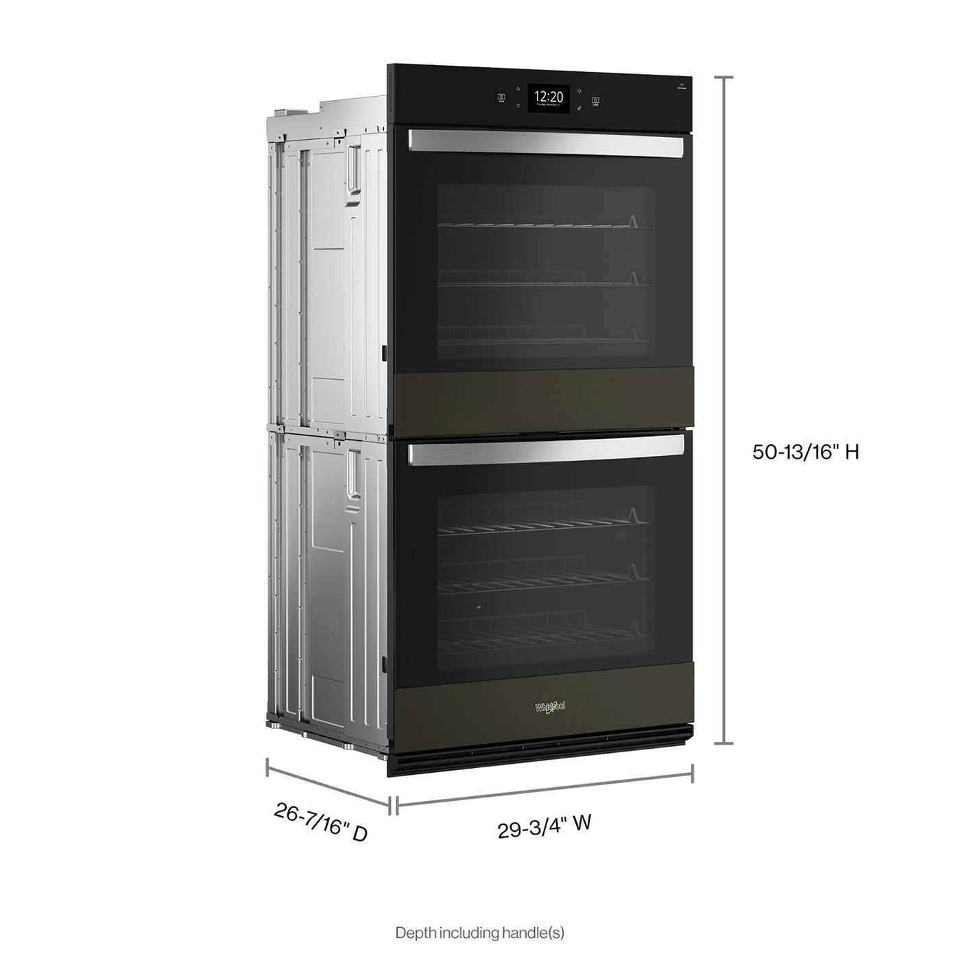 Whirlpool Black Stainless Steel Smart Double Wall Oven with PrintShield™ Finish (10.00 Cu Ft) - WOED7030PV