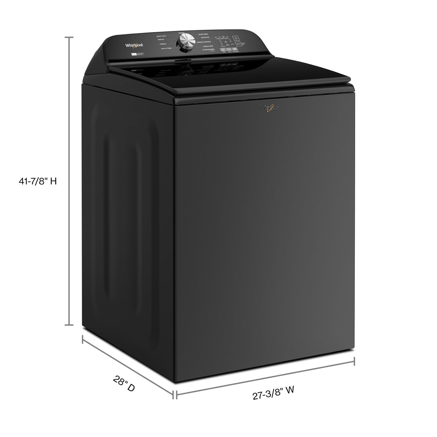 Whirlpool Volcano Black Top Load Washer (6.1 Cu Ft) - WTW6157PB