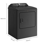 Whirlpool Volcano Black Electric Dryer (7.00 Cu Ft) - YWED6150PB