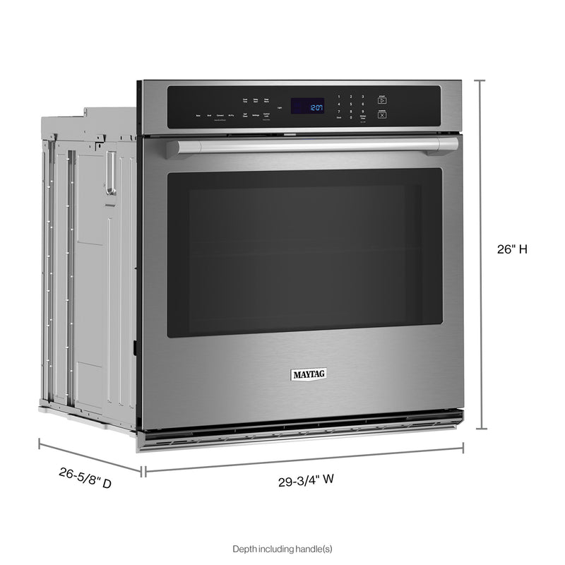 Maytag Fingerprint Resistant Stainless Steel Wall Oven with Air Fry (5.00 Cu Ft) MOES6030LZ