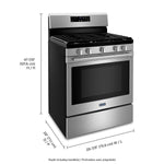 Maytag Smudge-Proof Stainless Steel 30" Gas Range with AirFry (5 Cu.Ft.) - MGR7700LZ