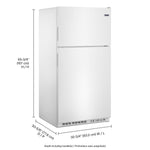 Maytag 33" 21 Cu. Ft. White Top-Freezer Refrigerator - MRT311FFFH