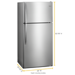 Whirlpool Monochromatic Stainless Steel Top-Freezer Refrigerator (14 Cu. Ft.) - WRT134TFDM