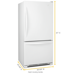 Whirlpool White Bottom-Freezer Refrigerator (18.4 Cu. Ft.) - WRB329DFBW