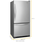 Whirlpool Stainless Steel Bottom-Freezer Refrigerator (19 Cu. Ft.) - WRB329RFBM