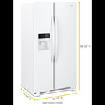Whirlpool 32.75" 21 Cu. Ft. White Side-by-Side Refrigerator - WRS321SDHW