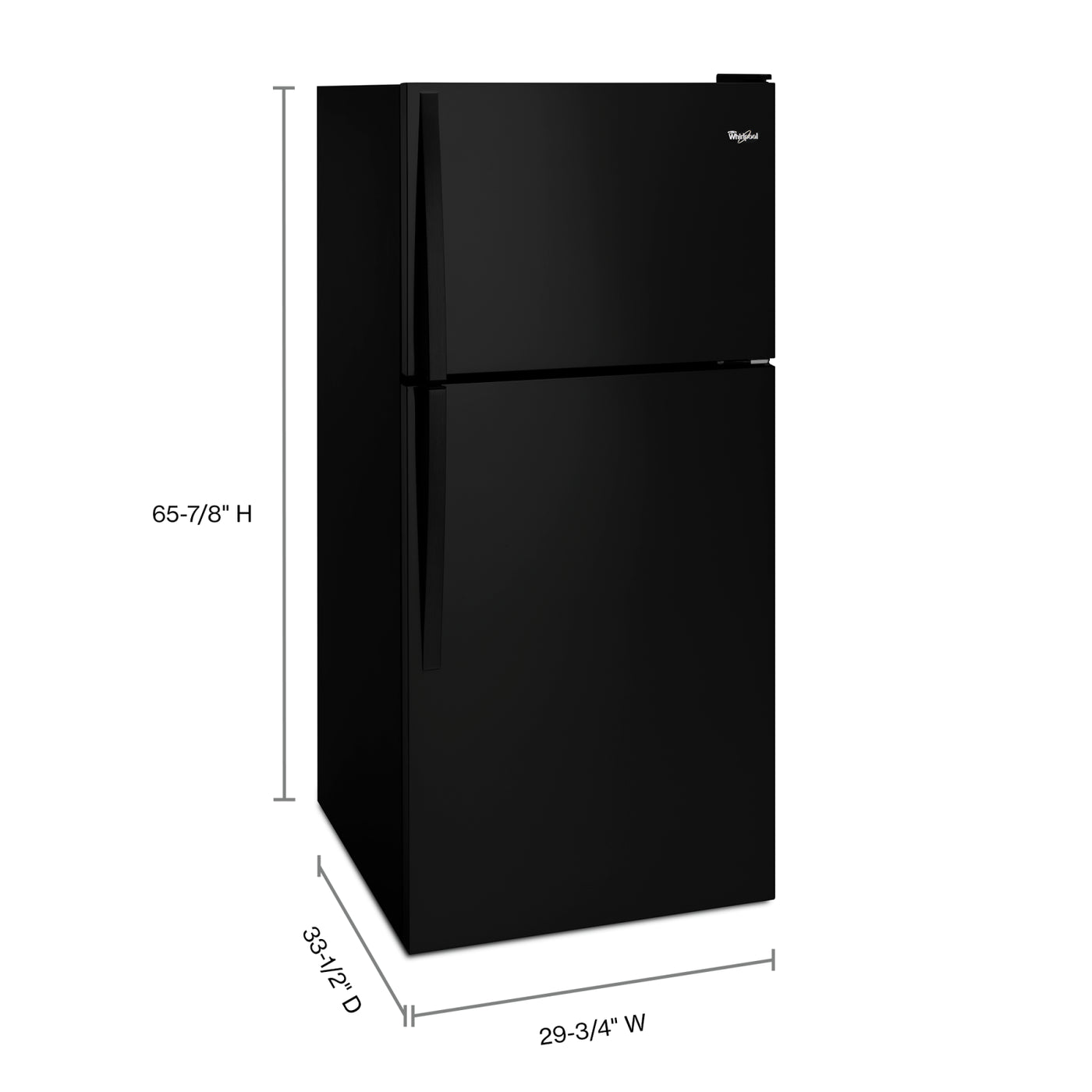 Whirlpool Black Top-Freezer Refrigerator (18.25 Cu. Ft.) - WRT148FZDB