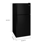 Whirlpool 30" 18.25 Cu. Ft. Black Top-Freezer Refrigerator - WRT148FZDB