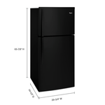 Whirlpool Black Top-Freezer Refrigerator (19.2 Cu. Ft.) - WRT549SZDB
