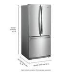 Whirlpool 29.5" 20 Cu. Ft. Stainless Steel French Door Refrigerator - WRF560SFHZ